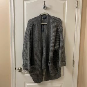 Gray oversized cardigan from Zara